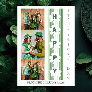 Foto på familjen Lycklig St patricks day Shamrocks Julkort