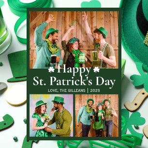 Foto på familjen Lycklig St patricks day Shamrocks Julkort