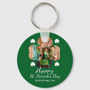Foto på familjen Lycklig St patricks day Shamrocks Nyckelring