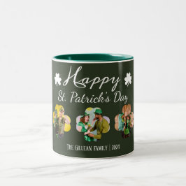Foto på familjen Lycklig St patricks day Shamrocks Två-Tonad Mugg