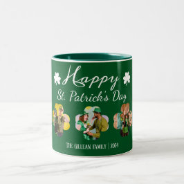 Foto på familjen Lycklig St patricks day Shamrocks Två-Tonad Mugg