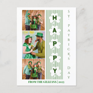 Foto på familjen Shamrocks vid lycklig St. patrick Helg Vykort