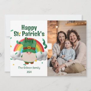 Foto på familjen Shamrocks vid lycklig St. patrick Julkort