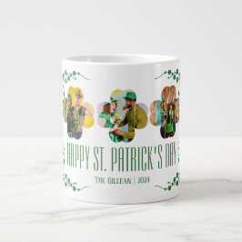 Foto på familjen Shamrocks vid lycklig St. patrick Jumbo Mugg
