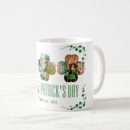 Foto på familjen Shamrocks vid lycklig St. patrick Kaffemugg