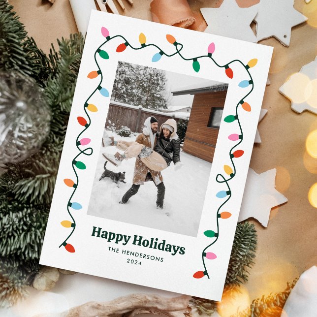 Foto på färgat Ljus Julkort (Skapare uppladdad)