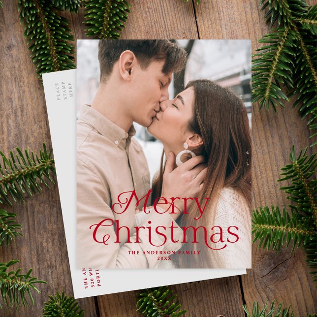 Foto på Festive Elegance Red God jul Helg Vykort (Skapare uppladdad)