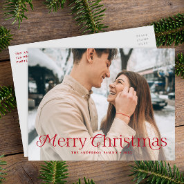 Foto på Festive Elegance Red God jul Helg Vykort