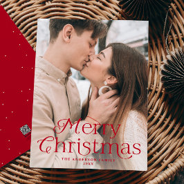 Foto på Festive Elegance Red God jul Julkort