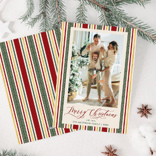 Foto på Festive Retro Rand God jul Julkort