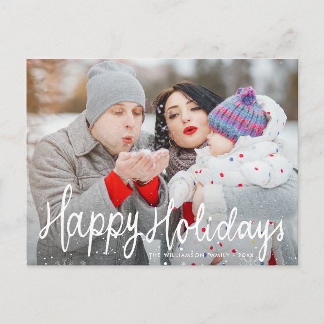 Foto på Festive Script glad helg Vykort (Framsida)