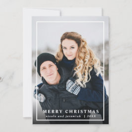Foto på festive Tartan Grått Red God jul Julkort