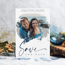 Foto på finare Modern Brushstroke-effekt Bröllop