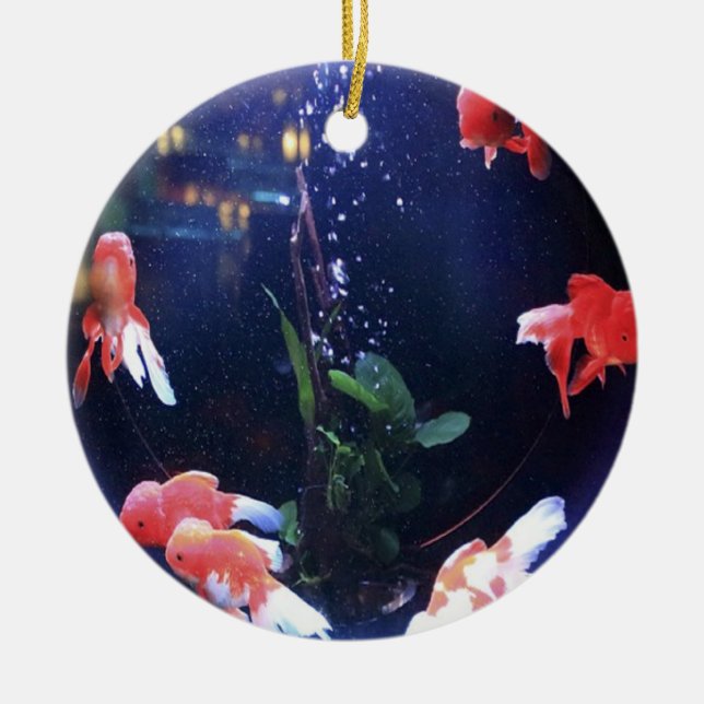 Foto på fiskskål julgransprydnad keramik (Framsidan)