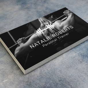 Foto på Fitness Girl Personal Trainer Professionel Visitkort