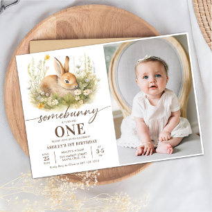 Foto på första Födelsedagsfesten i Cute Blommigt B Inbjudningar