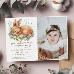 Foto på första Födelsedagsfesten i Cute Blommigt B Inbjudningar