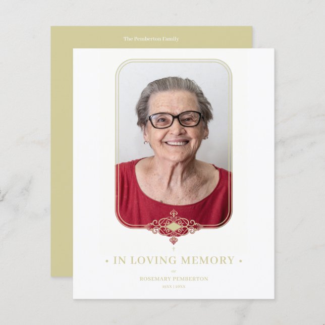 Foto på funktionsmakron för ornamental Snöre, gyll (Fram/baksida)