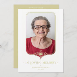 Foto på funktionsmakron för ornamental Snöre, gyll Inbjudningar