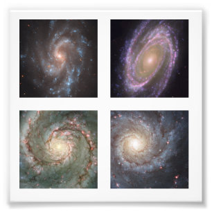 Foto på fyra 2-tums kvadratstreck i Spiral Galaxie
