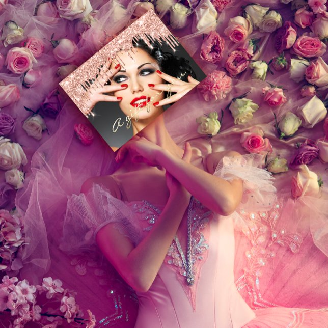 Foto på Gift Certificate Beauty Salon Helgdag Make Visitkort (Gift Certificate Beauty Salon Holiday Makeup Photo)