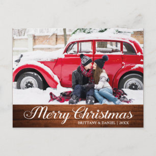 Foto på God jul av kalligrafi Vykort