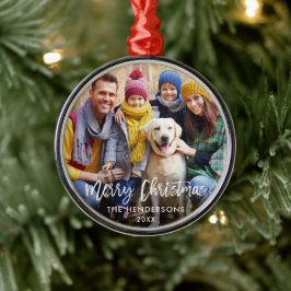 Foto på God jul i Push Script Star-familjen Julgransprydnad Metall