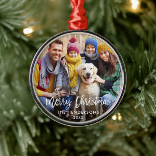 Foto på God jul i Push Script Star-familjen Julgransprydnad Metall