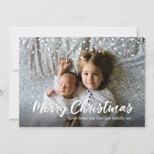 Foto på god jul-kortfamiljen julkort (Framsida)