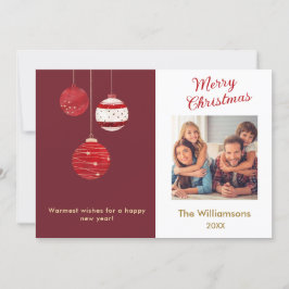 Foto på god jul vattenfärgsornament kort