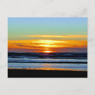 Foto på Gorgant Pacific strand sunset Vykort