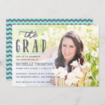 Foto på grått och Blue Chevron Student Party