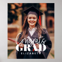 Foto på gratulerar Grad Modern Simple Script Anpas