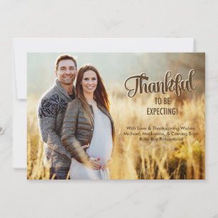 Foto på Gravid för meddelande om thanksgiving