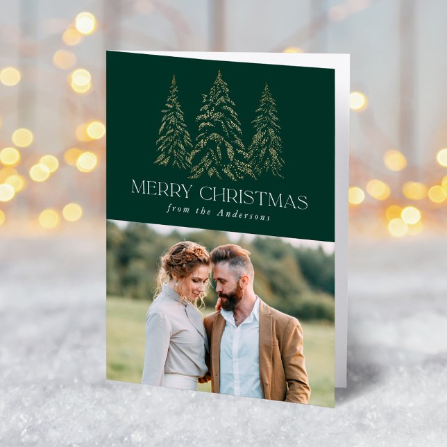 Foto på Grönt God jul  för mousserande vinter Gräs Helgkort (Skapare uppladdad)