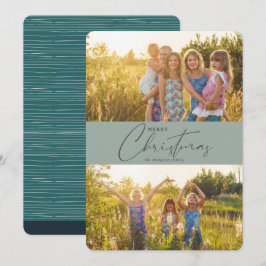 Foto på Grönten Endern Modern God jul Julkort