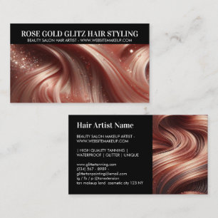 Foto på guillerfoto Ro Guld Glitter Hair Stylist Visitkort