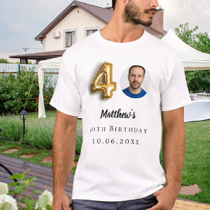 Foto på guld på 40-årsdagen t shirt