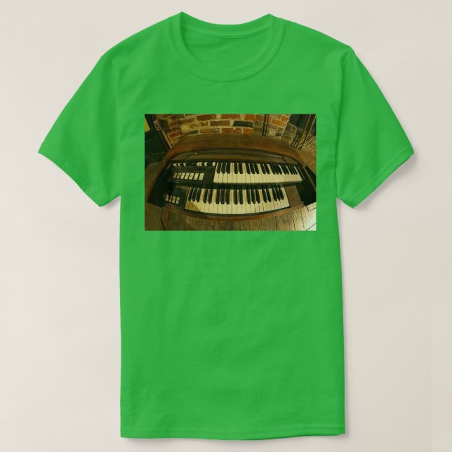 Foto på Hammond organ färg  T Shirt (Design framsida)