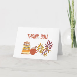 Foto på höst löv babydusch i mer campfire tack kort