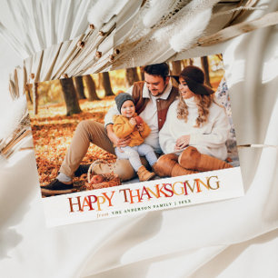 Foto på Hösten färg Happy thanksgiving Vykort