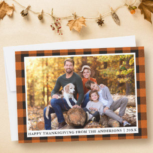 Foto på hösten Orange Play Happy thanksgiving Julkort