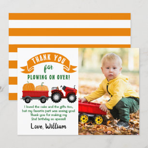 Foto på höstpumpralm Farm Birthday Tack Kort