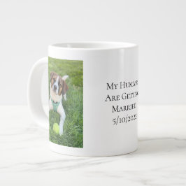 Foto på hund när min ägare gifter sig jumbo mugg