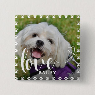 Foto på Hund Puppy Pet Puppy i Valentines day Knapp