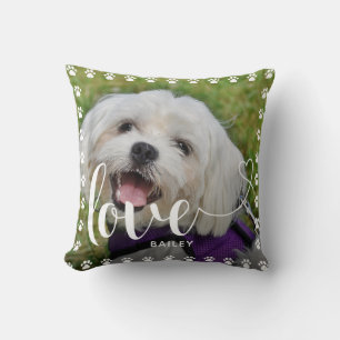 Foto på Hund Puppy Pet Puppy i Valentines day Kudde