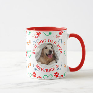 Foto på hund TASS AVTRYCK och KÄRLEK HEARTS Person Mugg