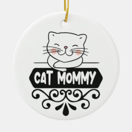 Foto på husdjursälskare i Cute Cat mamma Julgransprydnad Keramik