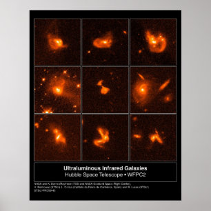 Foto på Infared Galaxies Hubble Telescope Poster
