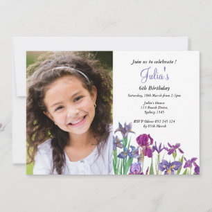 Foto på Iris-blommans flicka Inbjudningar